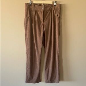 Halara women’s cocoa brown corduroy pants, large, 2 front pockets